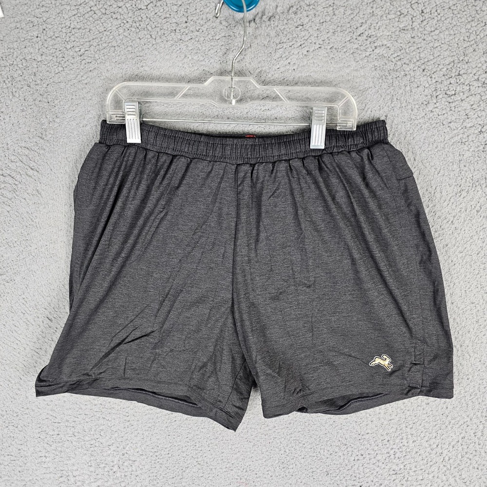 Tracksmith Running Shorts Mens M Grey Session Shorts 5 Inch Inseam Zipper Pocket